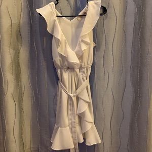 Francesca’s Flowy white dress bridal formal loose